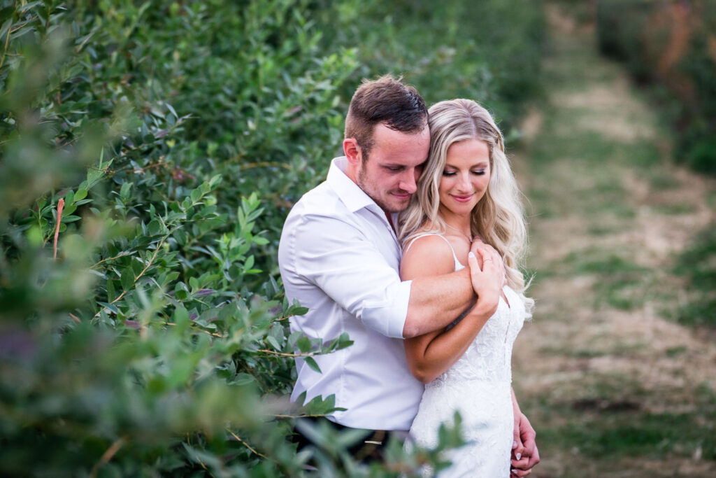 Bulter Barn Wedding Bride and Groom Vineyard Photos