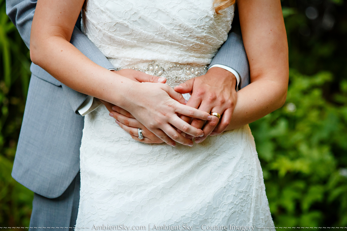 Gray Gables Wedding Rings Bride and Groom Hands