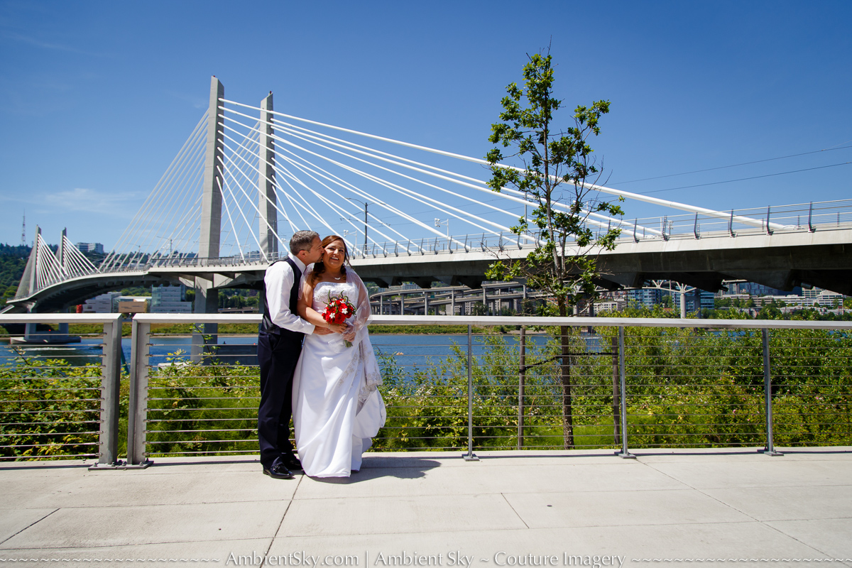 Tilikum Crossing Wedding Photo