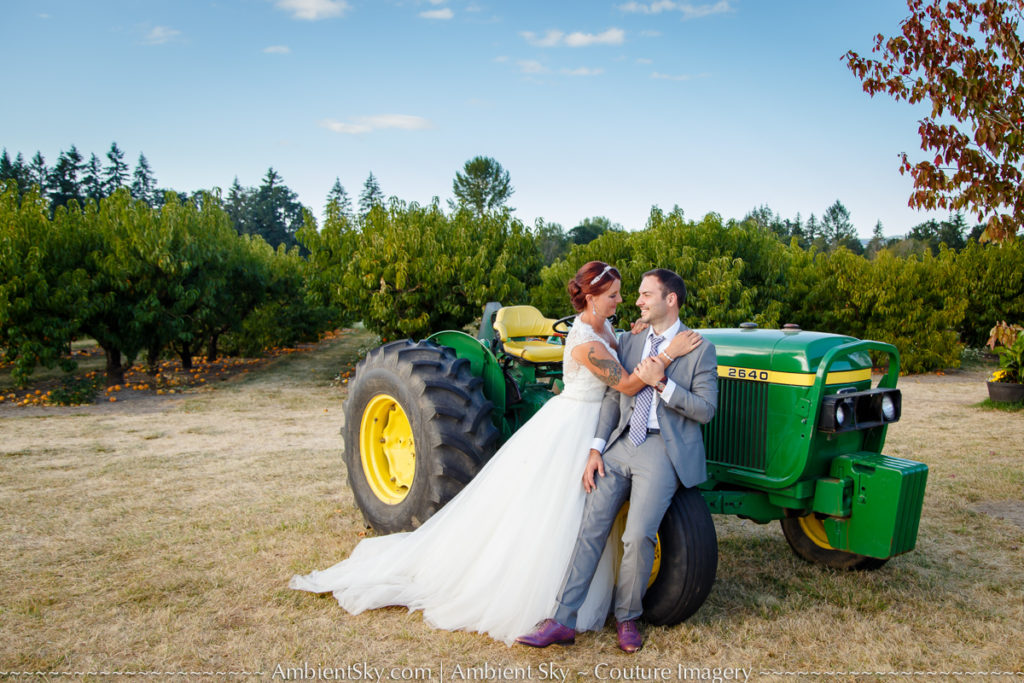 Oregon Farm Wedding Photography Tractor