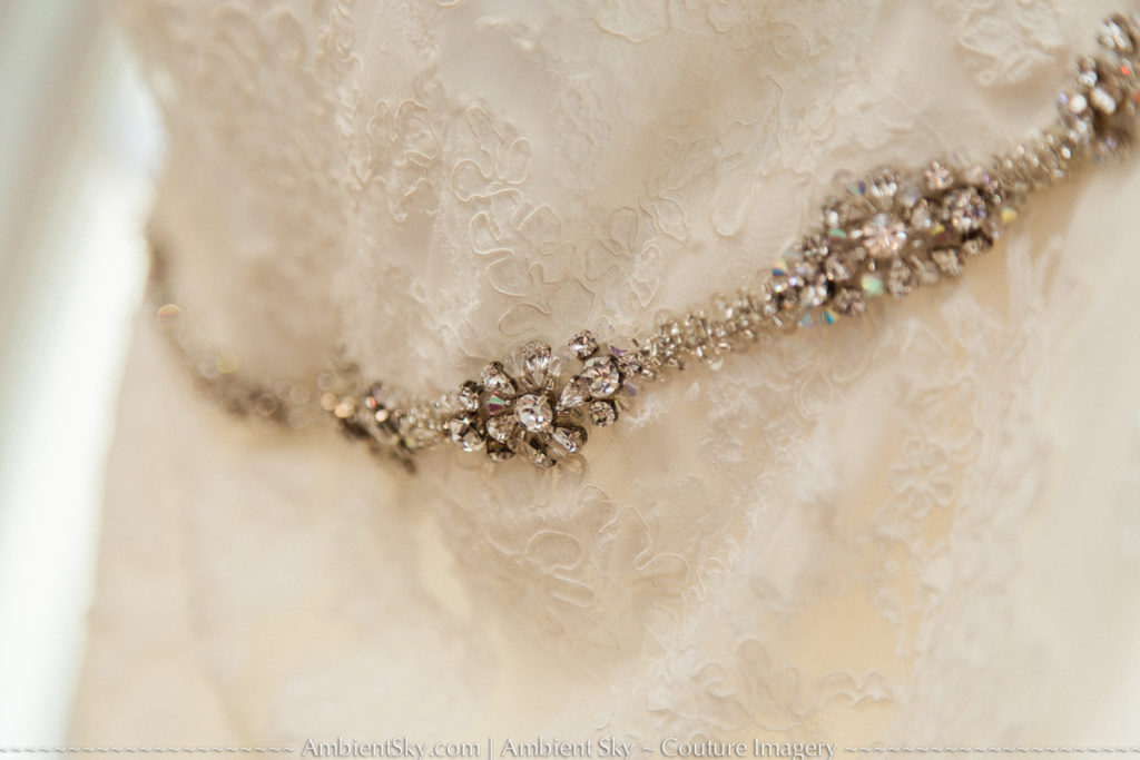 Lace Wedding Dress bling Detail