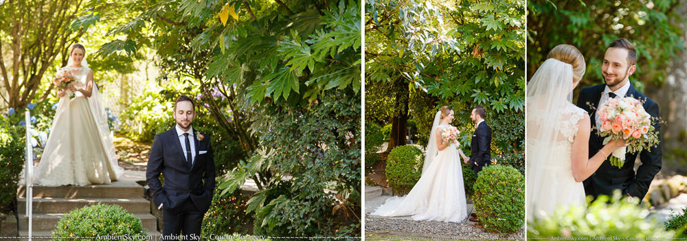 Portland Wedding Photography First Look Bride and Groom