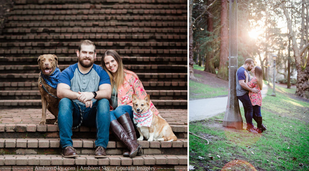 Portland Engagement Photography with Dogs